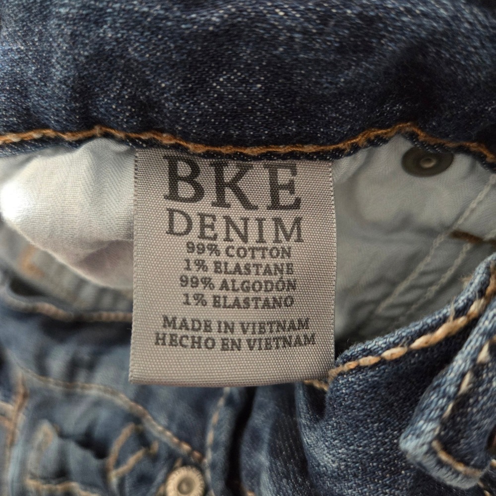 BKE Tyler Jeans Blue Straight Leg Stretch Denim Mens 32R 32x32 - Picture 4 of 6